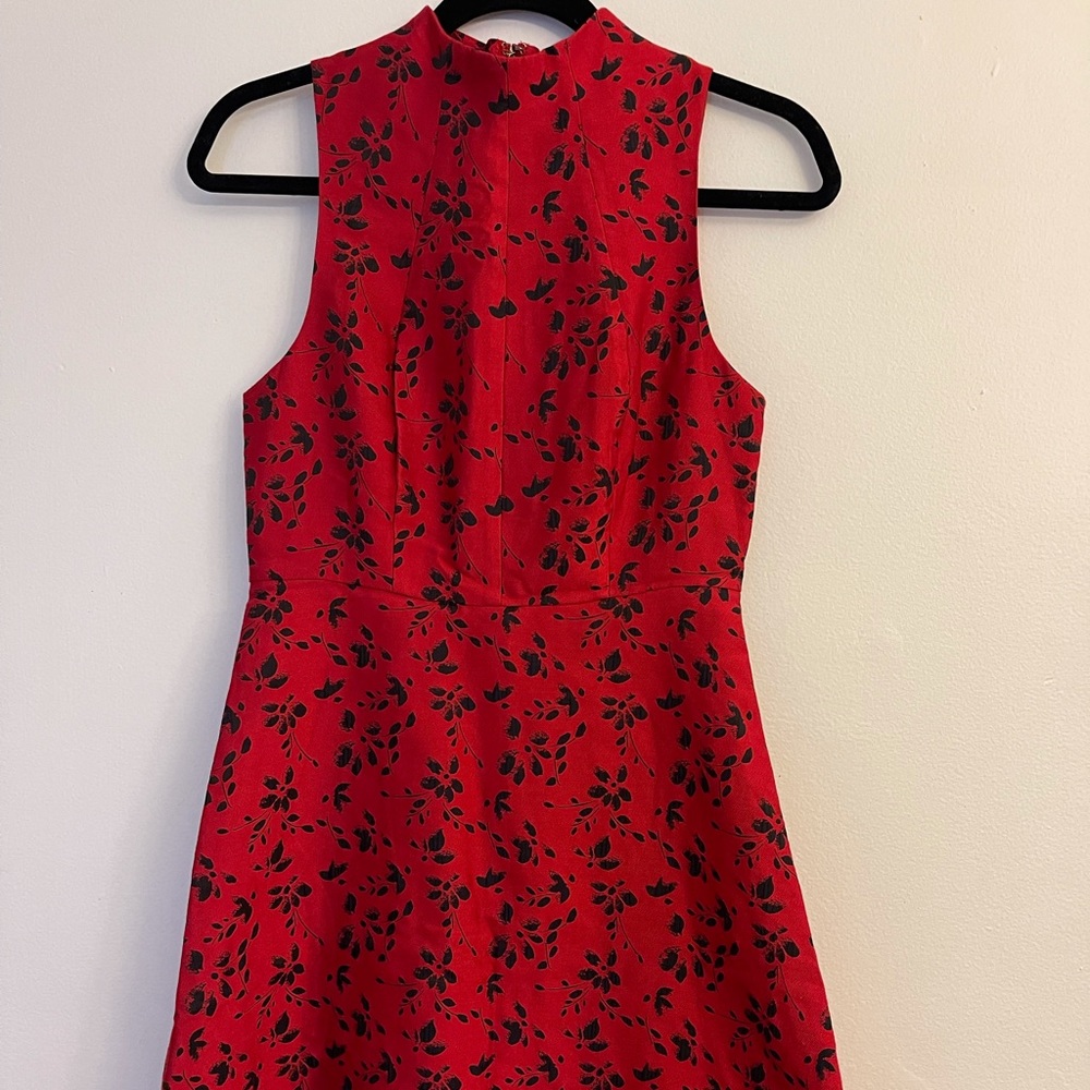 Red and black dress